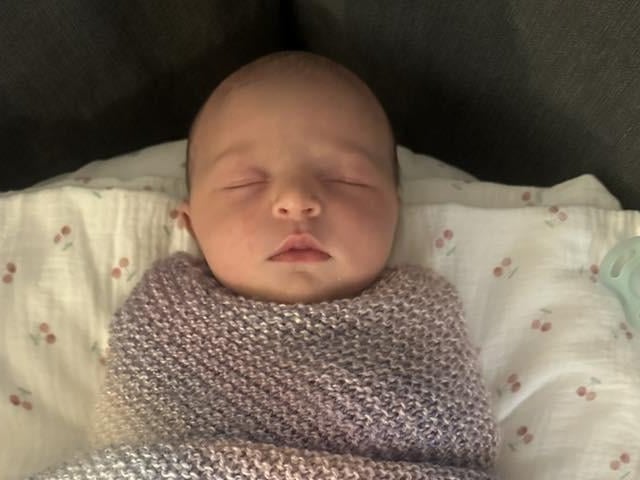Sienna Grace born at 11.47am on July 25 at Northampton General Hospital, weighing 8lbs 5oz.