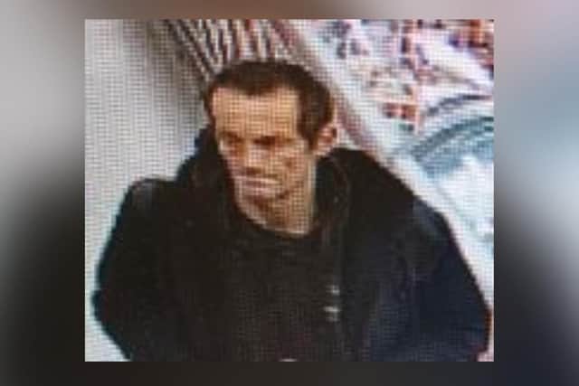 Police would like to speak to the man in the image.