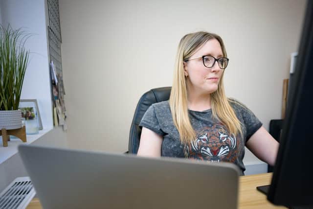 Catherine Wise in her office at Vulcan Works