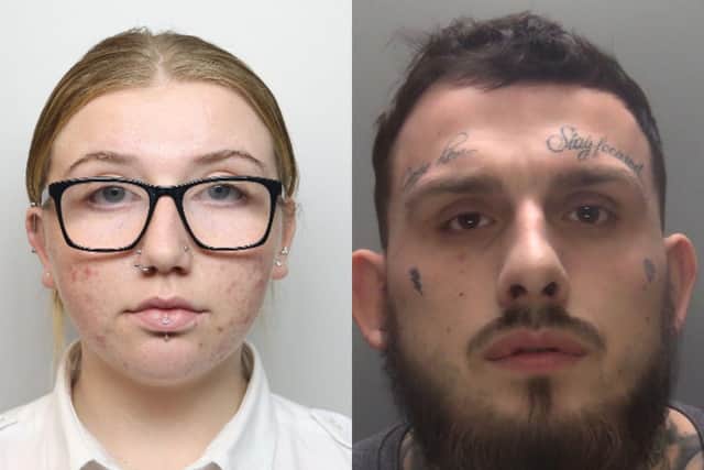 Former HMP Five Wells officer Alicia Novas and serving prisoner Declan Winkless have both been jailed today. Image: Northants Police / IMG