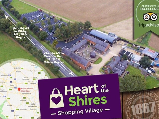 The Northamptonshire shopping village is located in Watling Street, just north of Weedon.