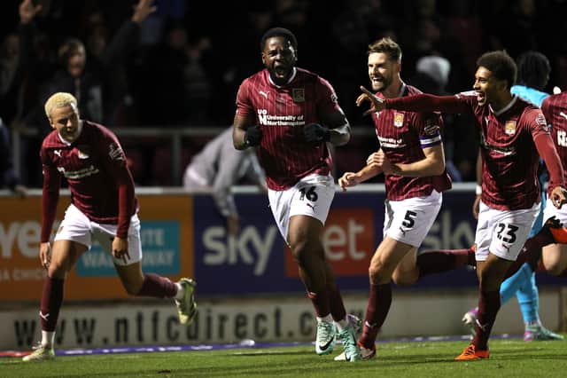 TIMING! Tyreece Simpson could hardly have picked a better moment to net his first league goal for the Cobblers when heading home a 97th-minute winner against Oxford United on Saturday.