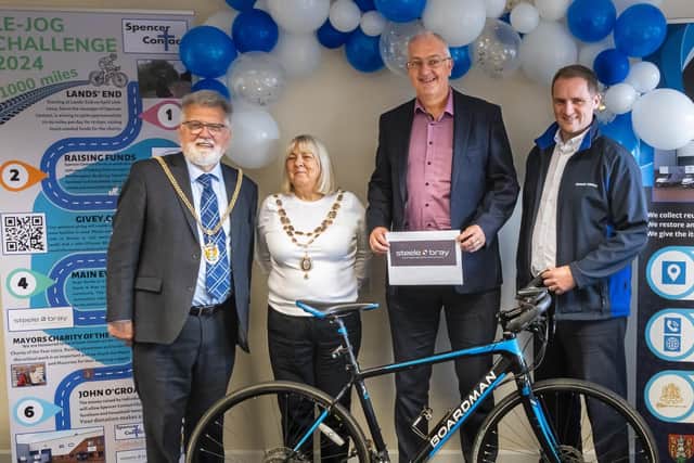 The Mayor and Mayoress were also there, as well as Steve Burditt from Steele & Bray Ltd. The chartered building contractors are the main sponsor of the fundraiser. Photo: James Warren Photography.