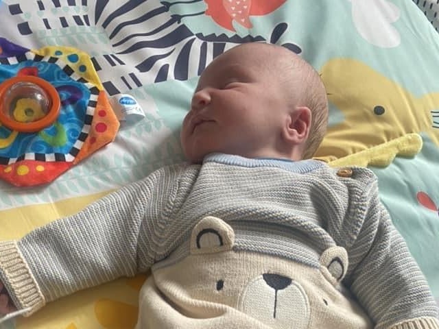 Connor Logan born at Northampton General Hospital on April 24 at 7.46pm, weighing seven lbs, 14 ozs.