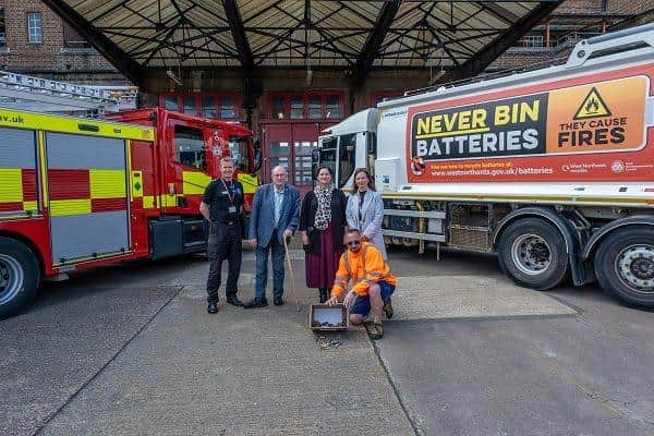 Household batteries being put in rubbish bins have caused a number of incidents