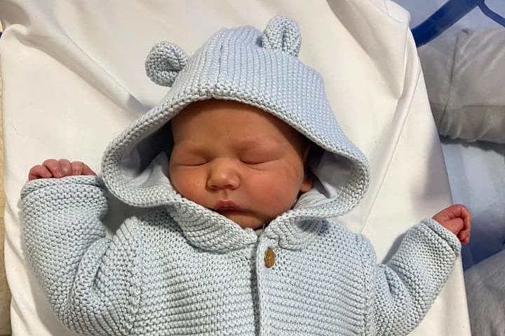 Hudson Bryan born at 10.47am on September 23 at Northampton General Hospital, weighing 7lbs 5oz.