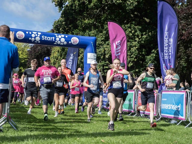 Walkers, runners and joggers completed two laps of Abington Park for the 10k Race for Life on Sunday (July 14).