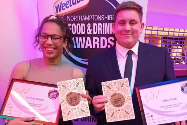 Tia Echo Morris and Bilal Ismail, last year's gold winners in the 'student of the year' category.