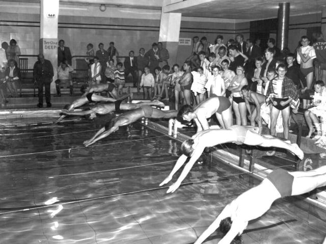 Scouts Swimming Gala at the Mounts Baths, Northampton, October 1, 1966