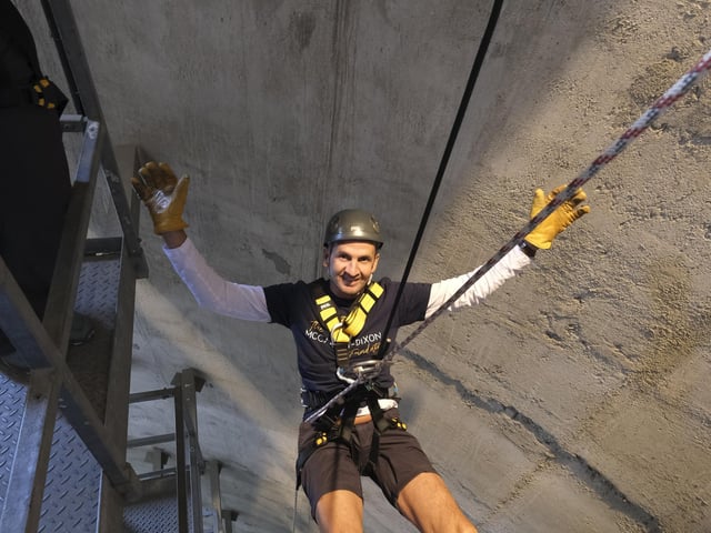 Fifteen people abseiled down the National Lift Tower in aid of the McCarthy-Dixon Foundation and raised over £7,000 on Saturday, June 25 2022.