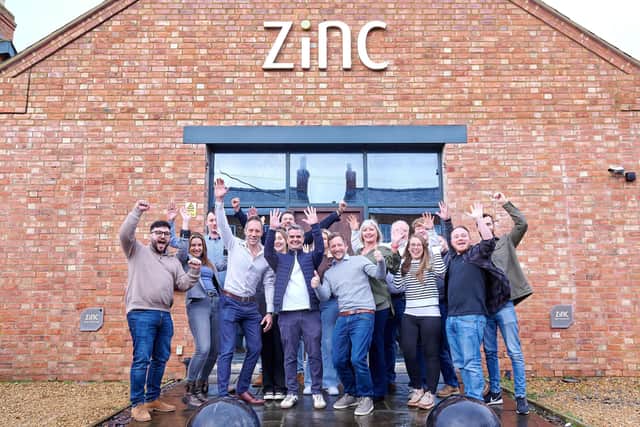 Zinc Digital team celebrates the award announcement