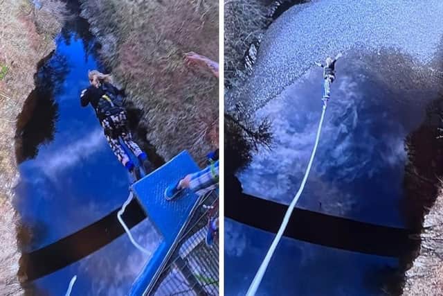 Annie and Rebecca threw themselves 132ft off a bridge in Scotland