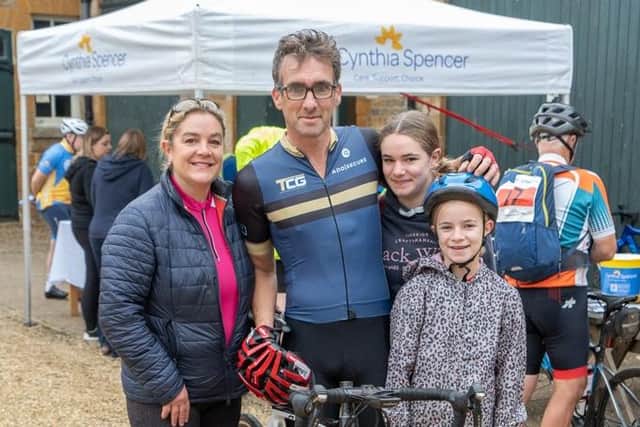 The Linnell family regularly participate in Cycle4Cynthia after a loved one received care at the hospice.