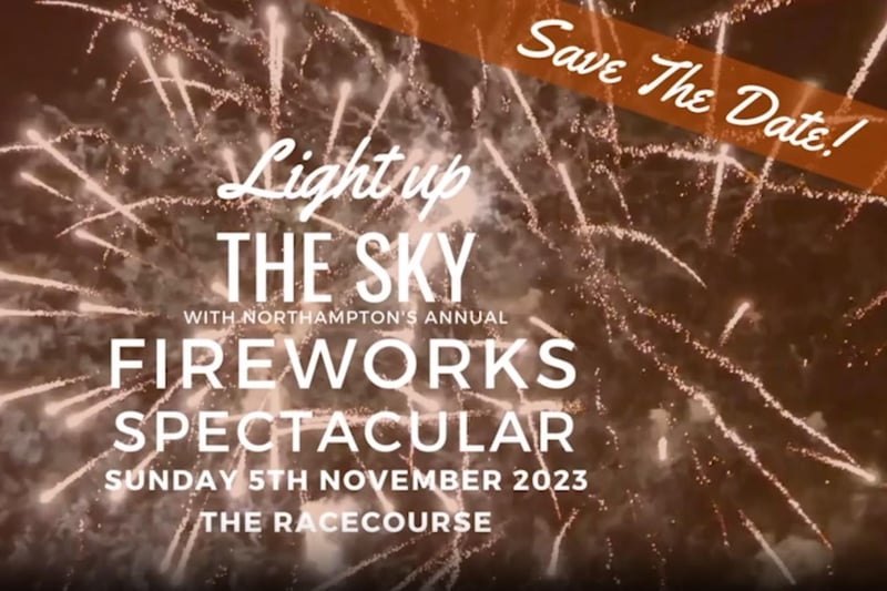 The town council's annual Fireworks Spectacular will take place on Sunday November 5 at the Racecourse.
Entertainment will take place from 4pm and fireworks will start at 6pm. 
There will be a fun fair, a fire and pyro show, live music and more.
More information will be posted on the Northampton Town Council website in due course.