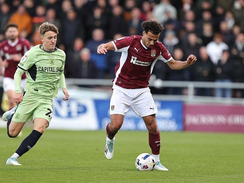 In a more conventional left-back role and kept Richards very quiet. His long throws were the only time Cobblers applied any pressure on Luton for an hour or so. So nearly forced it in at the back post following Fornah's flick... 7