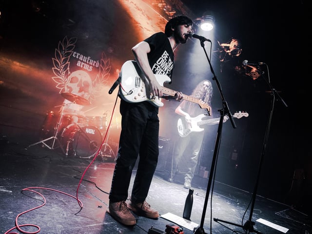 Sean Edwards on stage at the Multitude Festival at the Craufurd Arms in Milton Keynes on Sunday, August 8. Photo by David Jackson.