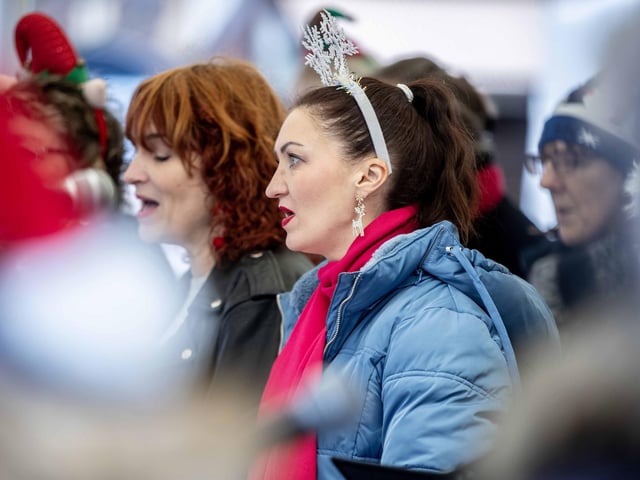 The last of 2024's festivities on the newly refurbished Market Square took place on Saturday December 21, in the form of Christmas carols.