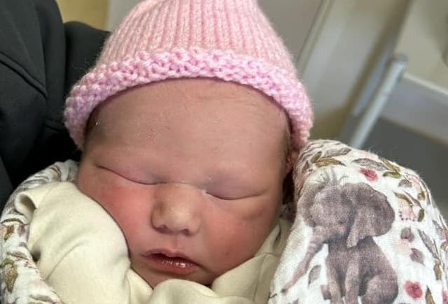 Athena Isabella born at 11.18am on September 27, at Northampton General Hospital, weighing 6lbs 9oz.