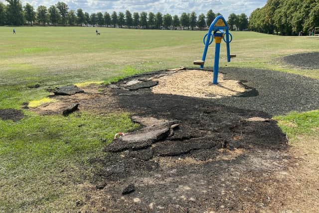 Suspected arson had been reported in the nearby Kingsthorpe Recreation Ground play area in August.