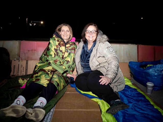 Around 40 people braved the streets on February 3 in aid of the homelessness charity.