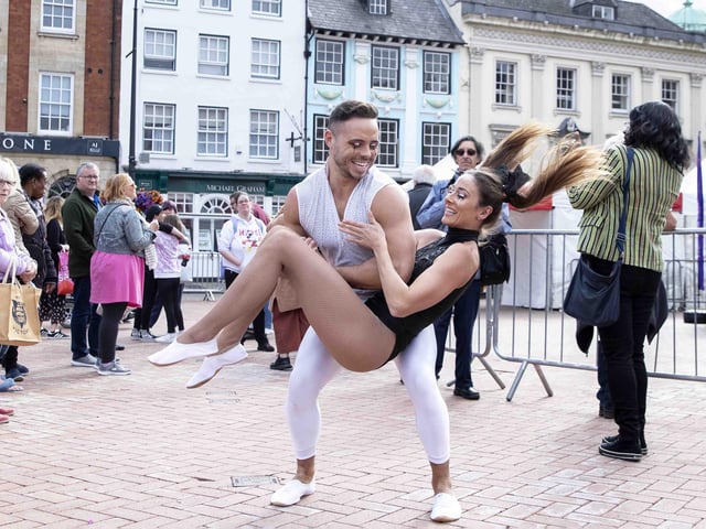 Hundreds enjoyed music, circus acts, and memories from the decade during a sixties celebration event in Northampton's Market Square on Saturday (September 24).