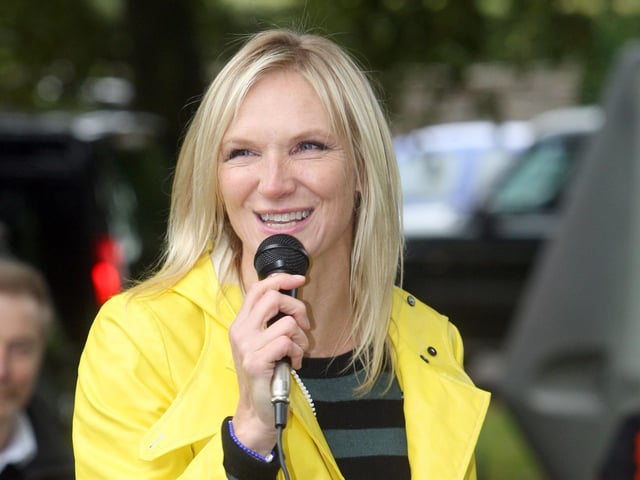 2012 - Cycle for Cynthia event takes place on the Althorp Estate with hundreds of riders taking part. Radio's Jo Whiley see the riders off.