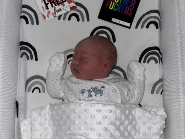 Phoenix-Melo Lyric born at 4.26pm on January 30 at Northampton General Hospital, weighing 7lbs 9oz.