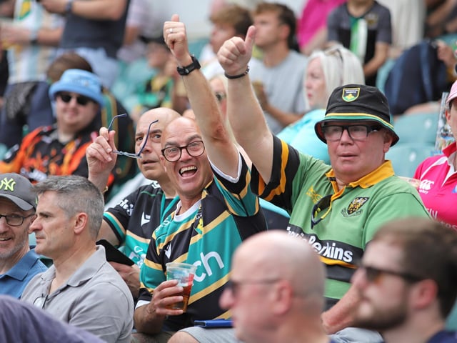 Saints fans at Twickenham on Saturday June 20
