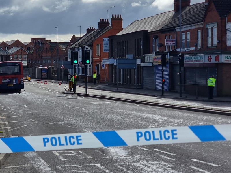 Pictures from the scene at midday. The incident happened at 8.40am today (Monday).