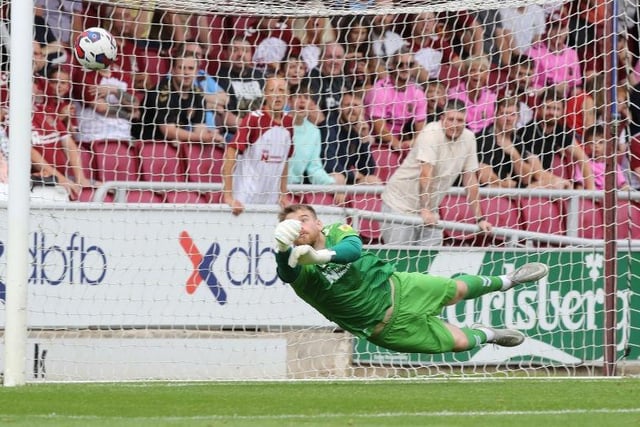 Unlucky not to keep out Sears' penalty having got a strong glove to it. Little he could do about the second equaliser but stood up when it counted most with a brilliant, match-winning save from Chilvers in stoppage-time. Kicking was excellent at times... 7.5