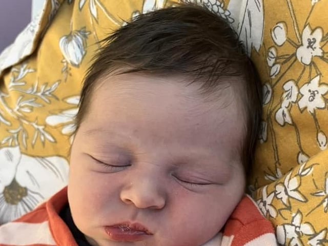Henry William George born at 9.43am on August 27 at Northampton General Hospital, weighing 7lbs 14oz.