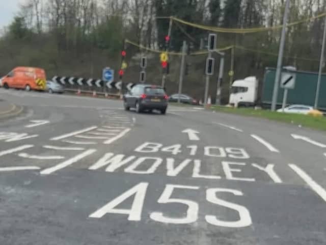 The 'Wovley' sign is being corrected by National Highways. Picture: Hinckley Spotted.