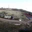 A veiw of the old athletics track at the rear of the East Stand at Sixfields