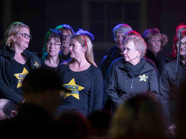 The Northampton Rock Choir joined the fun as Northampton switched on Christmas lights on Saturday (November 28).