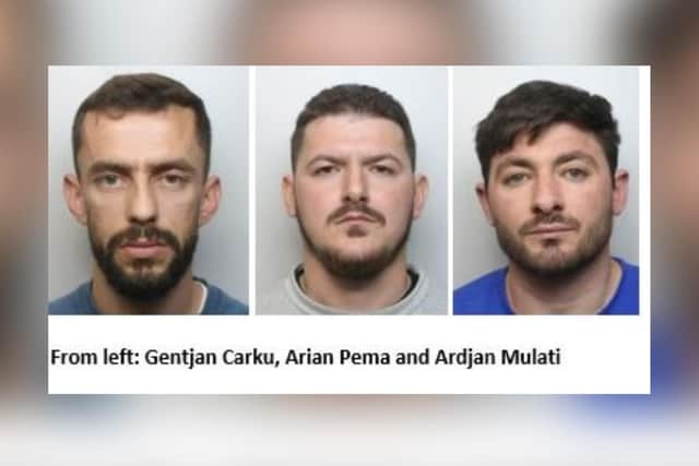 From left to right: Gentjan Carku, Arian Pema and Ardjan Mulati.