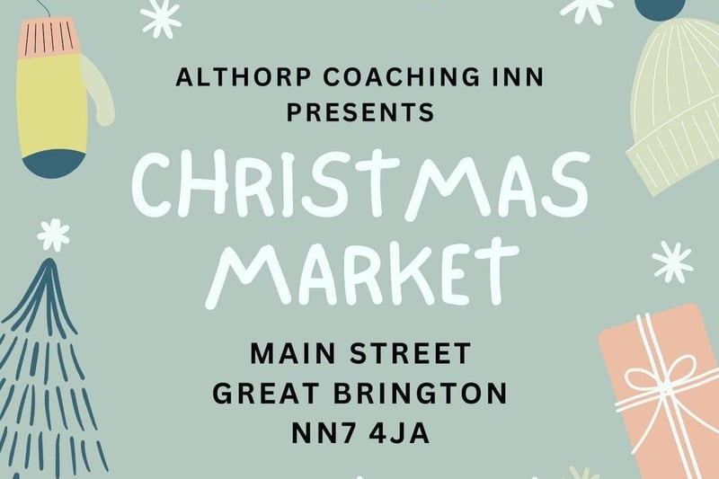 The Great Brington pub is hosting a Christmas market on Saturday December 9 from 12pm to 5pm. Entry is free.