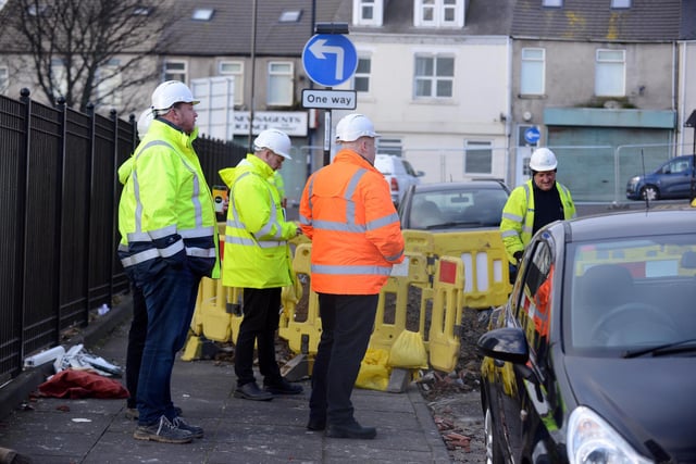 Various organisations were at the scene on Wednesday morning to assess the damage.