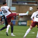 Liam Moore in action against Wycombe. Picture: Pete Norton