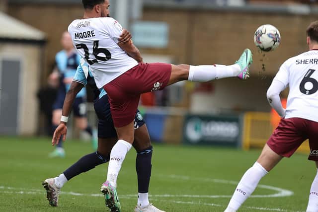 Liam Moore in action against Wycombe. Picture: Pete Norton