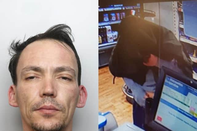 Royston Woodford has been jailed for almost four years after approaching staff in a Northamptonshire Co-op with a carving knife.