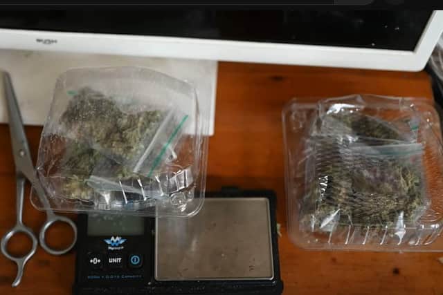 Some of the drugs uncovered during the police raids at Butterwick Walk