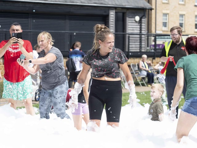 A family-friendly fun run, with water slides and obstacles, took place at Upton Country Park on Saturday (August 12) to raise funds for a Northampton charity.