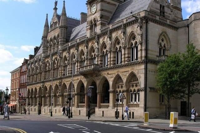 The Guildhall may just be the most eye-catching and stunning buildings in Northampton thanks to its intricate detail on such a grand scale. Definitely one of, if not the, prettiest areas in the town centre.