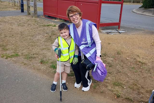 The Northants Litter Wombles collected a total of 41 bags of litter ahead of the arrival of the Women's Rugby World Cup in the town.