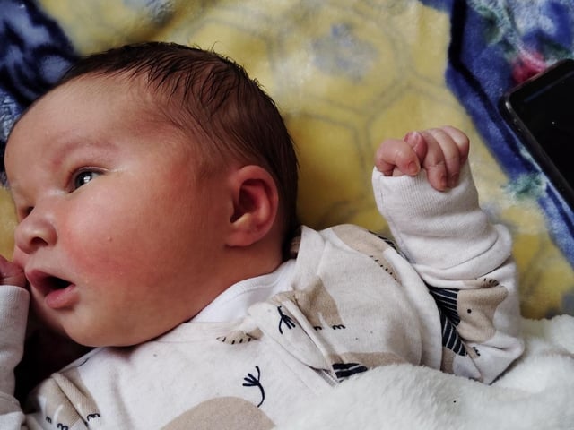 Eva born at 2.48am on March 22.
