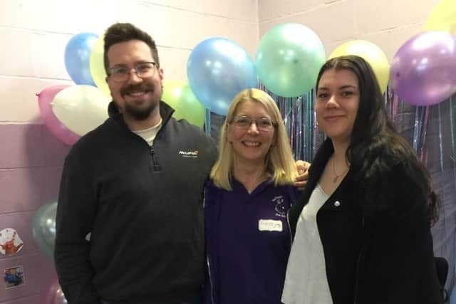 Eleanor's two children Daniel and Katie, who attended Bellinge Community Pre-School when they were younger, surprised their mother at her celebration.
