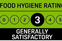 The catering firm based in Overstone Lodge was rated three stars after an inspection on October 31.