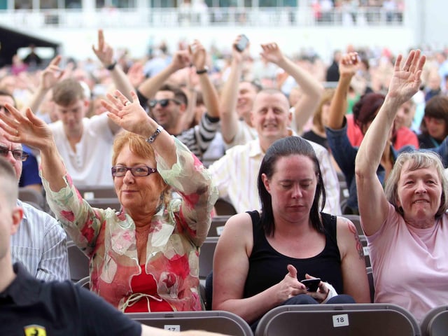 Elton John at Northamptonshire County Cricket Club.