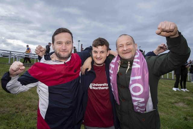 Northampton Town fans at Sixfields ahead of the playoff clash against Mansfield.