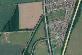 Taylor Wimpey is eyeing up plans to build up to 110 homes on brownfield land (top left) in Brixworth
